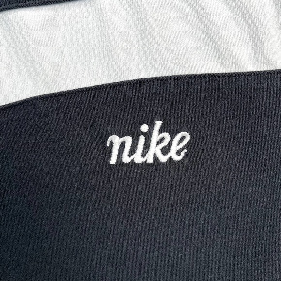 Vintage Nike Track Jacket Womens Large Black Gray Tag Full Zip Swoosh Sportswear - Picture 3 of 10